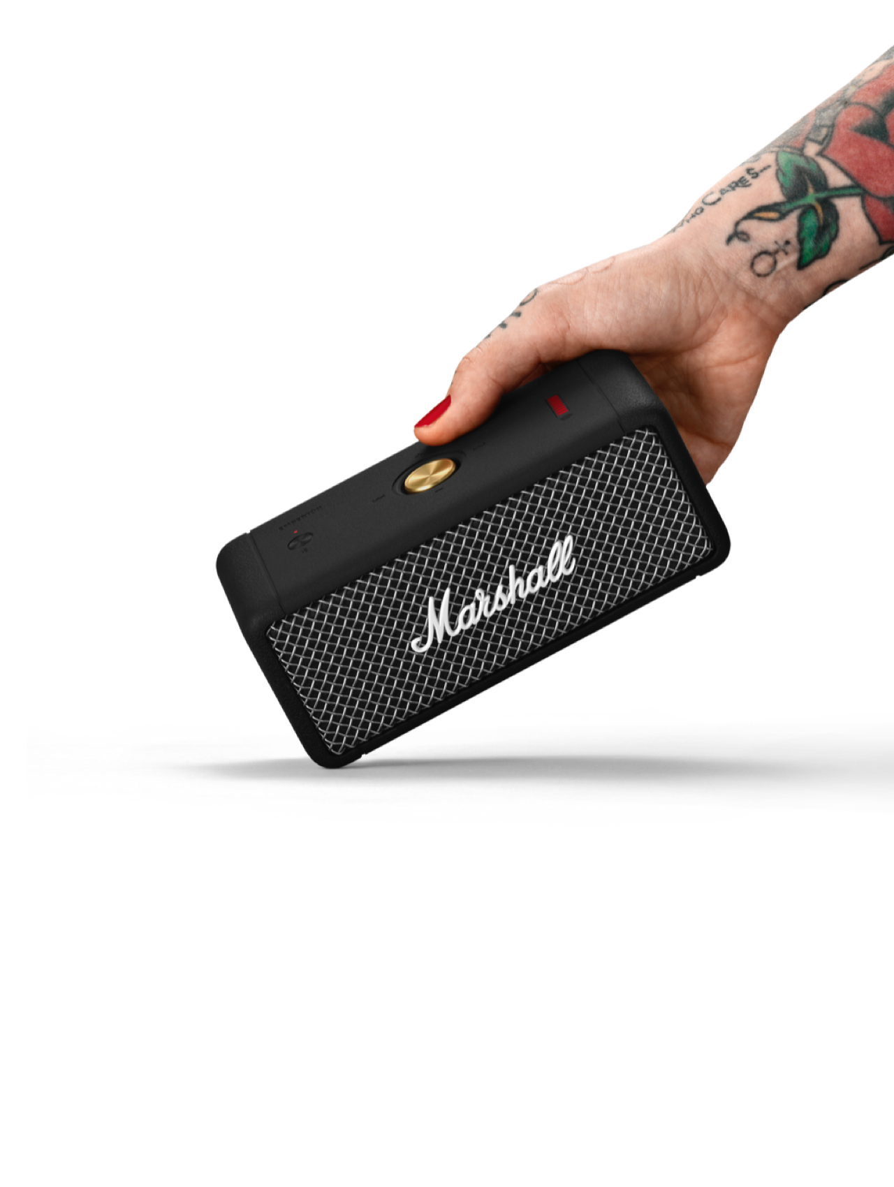 ALTAVOZ PORTATIL MARSHALL EMBERTON ALTAVOZ BLUETOOTH NEGRO Y LATON MARSHALL  4010201472