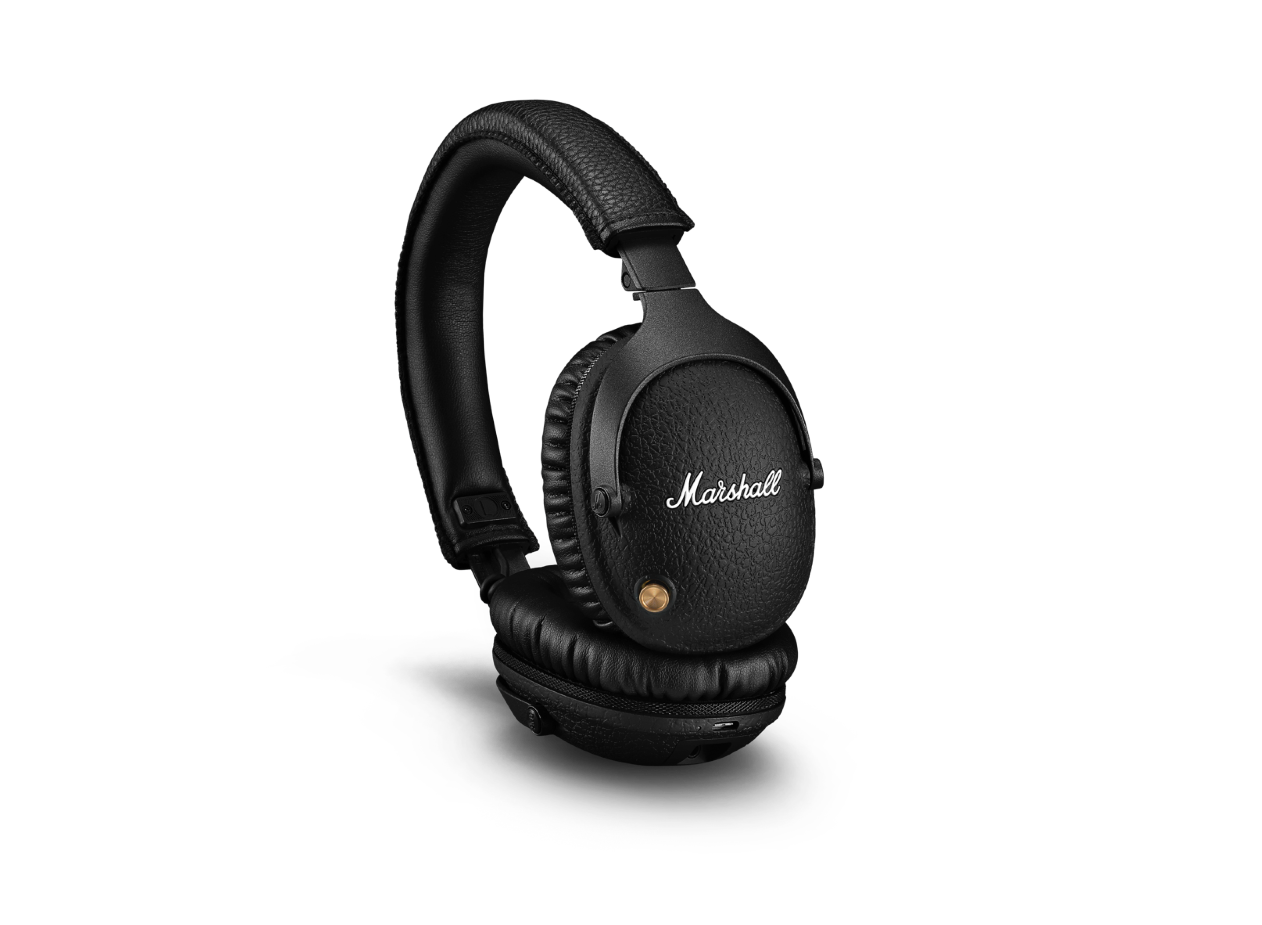 Marshall Monitor Collapsible Headphone Black Over Ear Detachable Cable Mic 